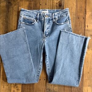 Good American Light Blue Straight Leg Jeans